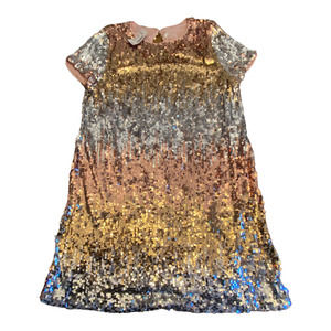 Sugar & Jade Girls Ombre Sequin Shift Dress NWT Size XL 16-18